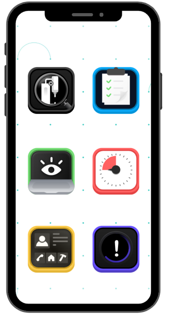 Homeschreen iPhone with FSM apps